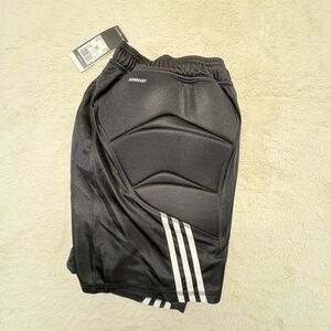 Adidas Black Padded Goalie Shorts Size Small NWT